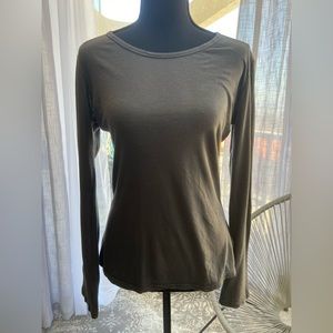 JAMES PERSE Standard Grey Long Sleeve Crew Neck, Size 3